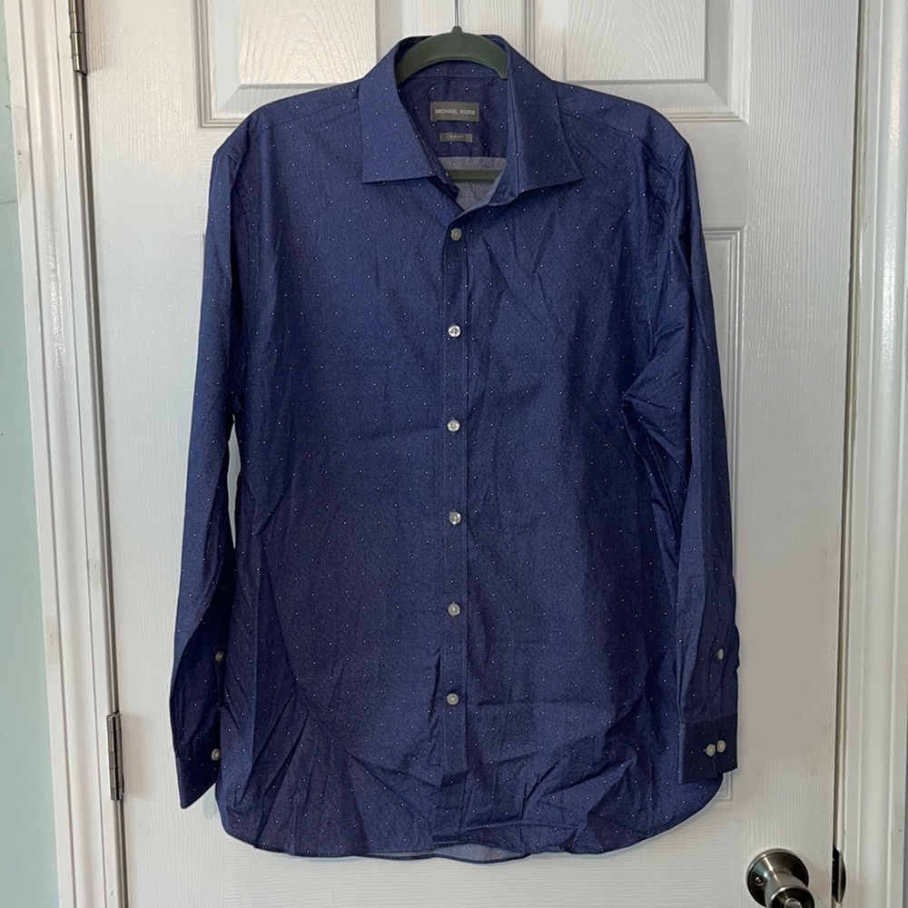 Michael Kors slim fit long sleeve dress shirt